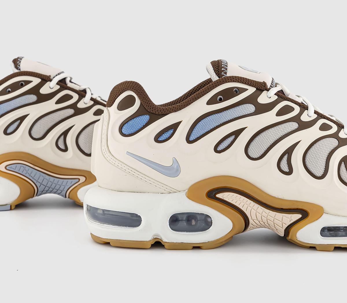 NikeAir Max Plus Drift Trainers Phantom Light Armory Blue Cacao  Wow Sail Gum Yell