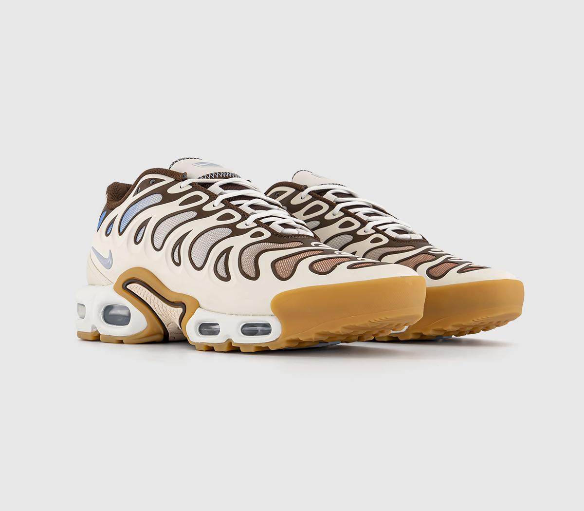 NikeAir Max Plus Drift Trainers Phantom Light Armory Blue Cacao  Wow Sail Gum Yell