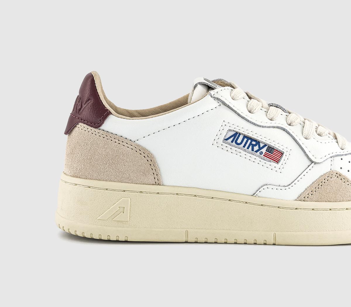 AUTRYMedalist Low TrainersWhite Burgundy