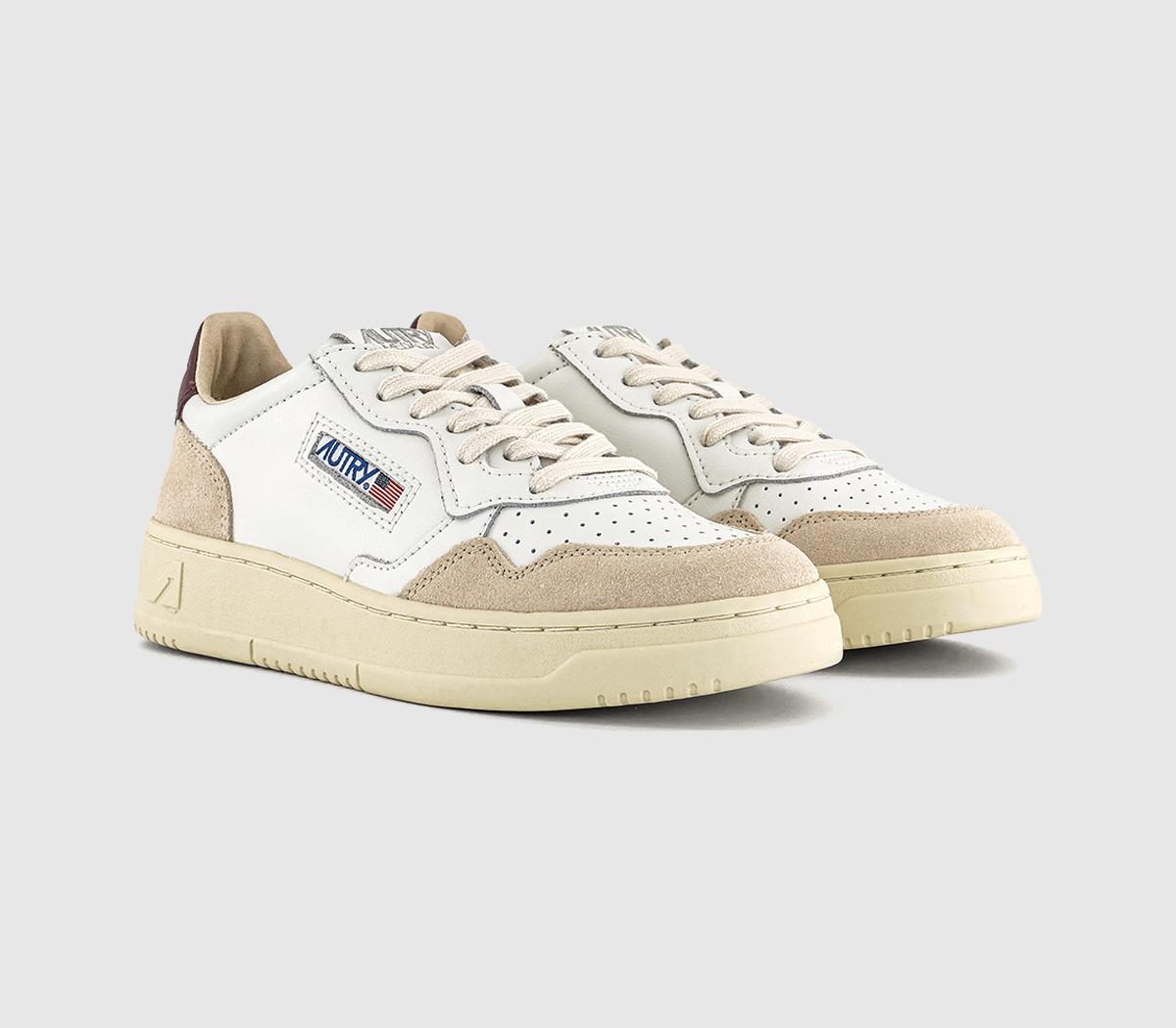 AUTRYMedalist Low TrainersWhite Burgundy