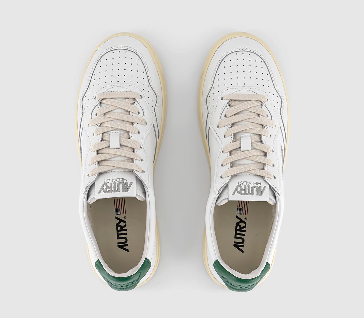 AUTRYMedalist Low TrainersLeather White Green