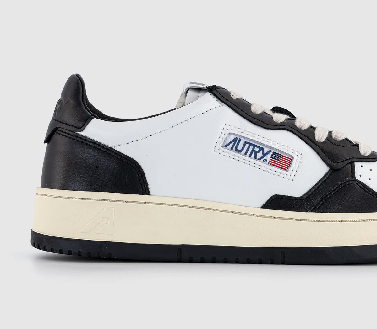 AUTRYMedalist Low TrainersLeather White Black Black F