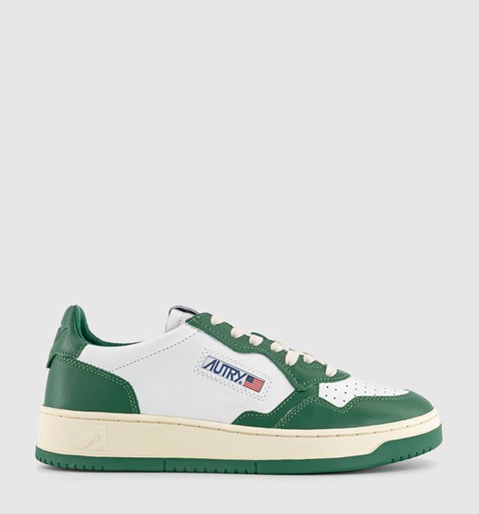 AUTRY Medalist Low Trainers Leather White Green Green