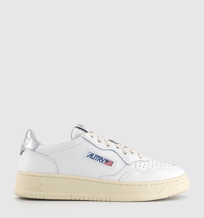 AUTRY Medalist Low Trainers Leather White Silver F