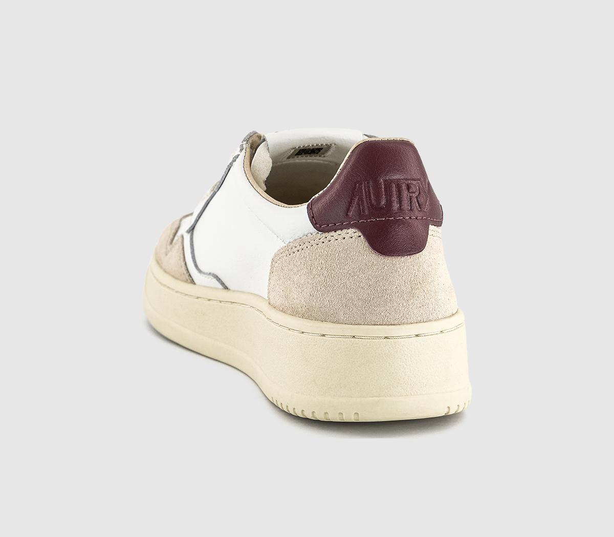 AUTRYMedalist Low TrainersWhite Burgundy F