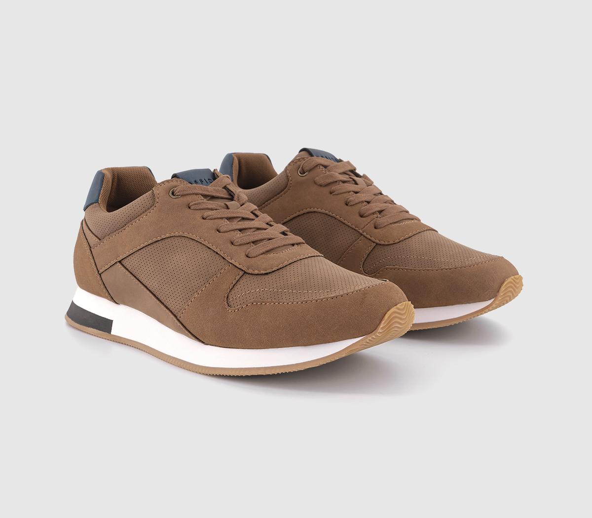 OFFICE Mens Cassidy Lightweight Trainers Tan, 7