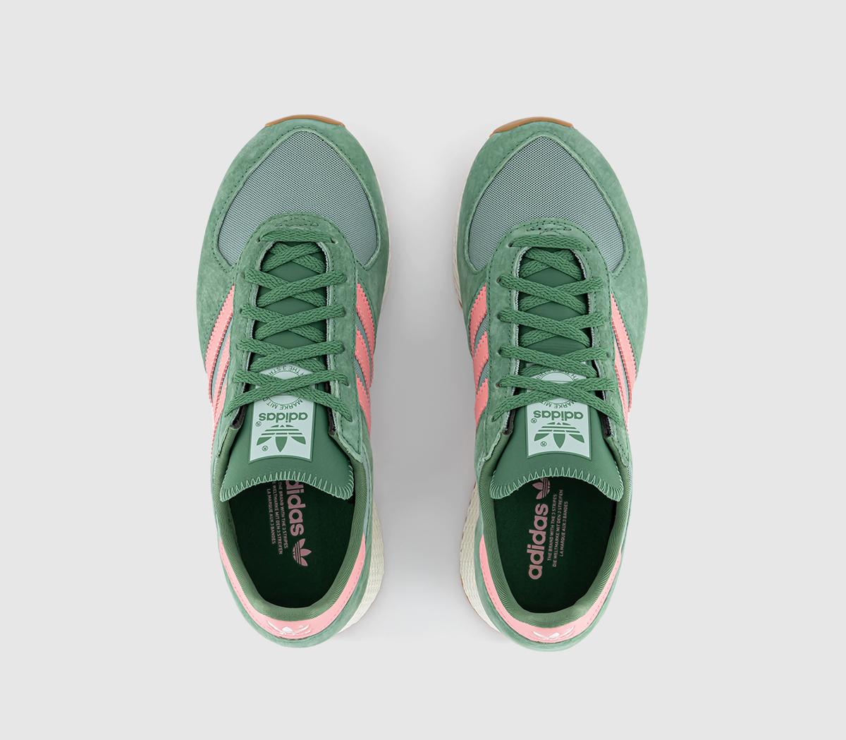 adidasAtlanta TrainersPreloved Green Hazy Green Semi Pink Spark