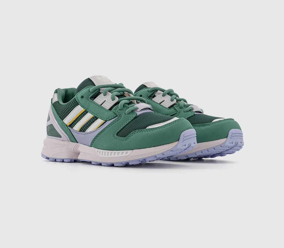 Adidas Z-x Trainers Collegiate Green Semi Court Almost Pink, 7