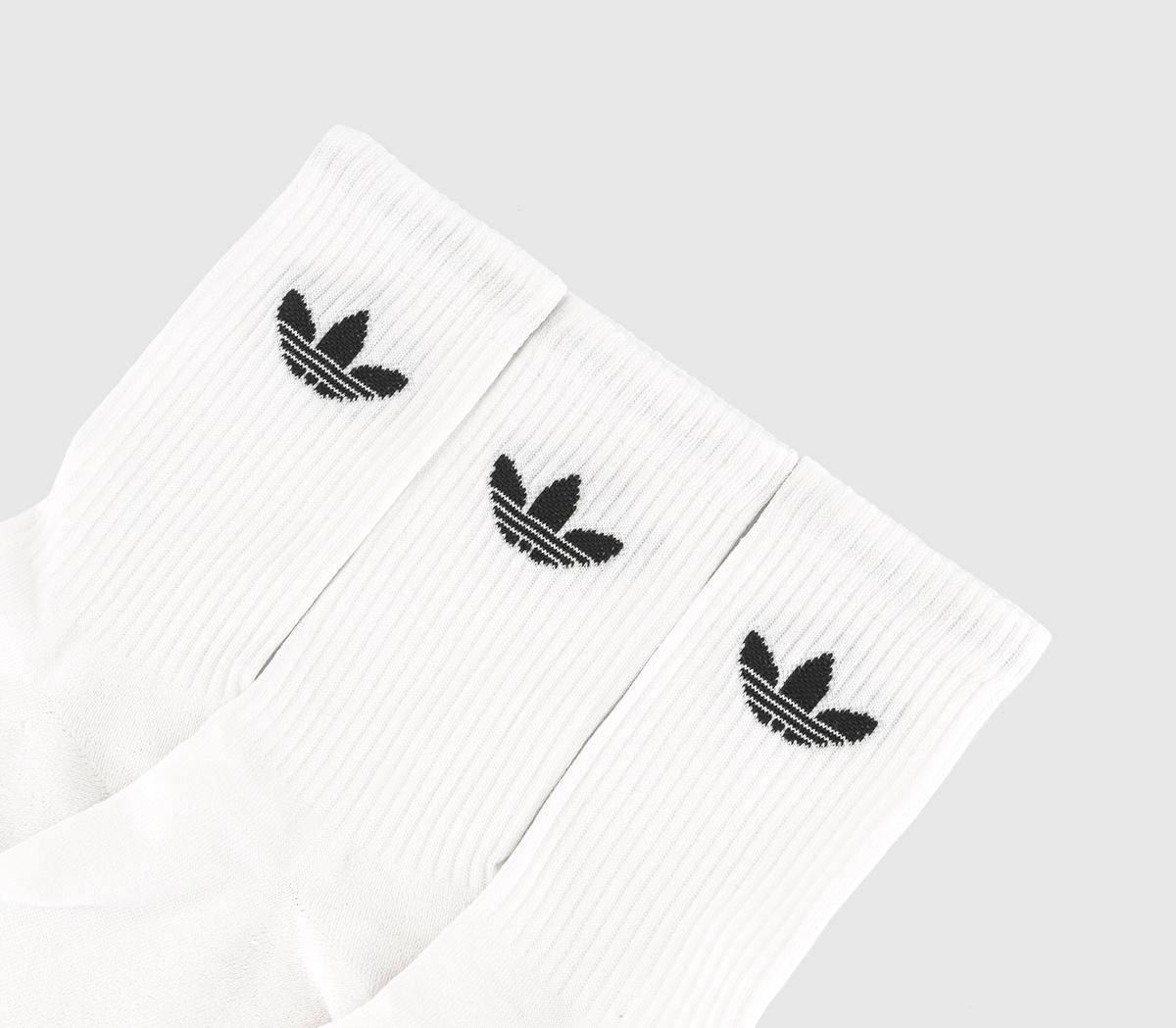 adidas Crew Socks 6 Pack White Black - Accessories