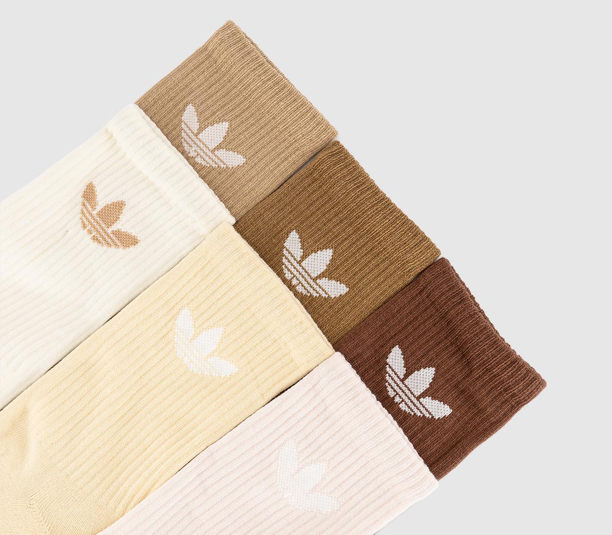 adidasCrew Socks 6 Pack adidasCrew Socks 6 PackCream White Wonder Quartz Sand Strata