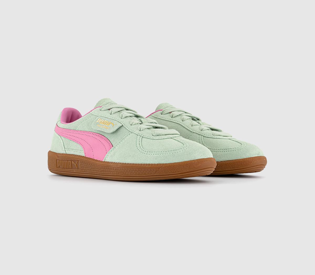 Puma Womens Palermo Trainers Fresh Mint Fast Pink In Green, 6.5