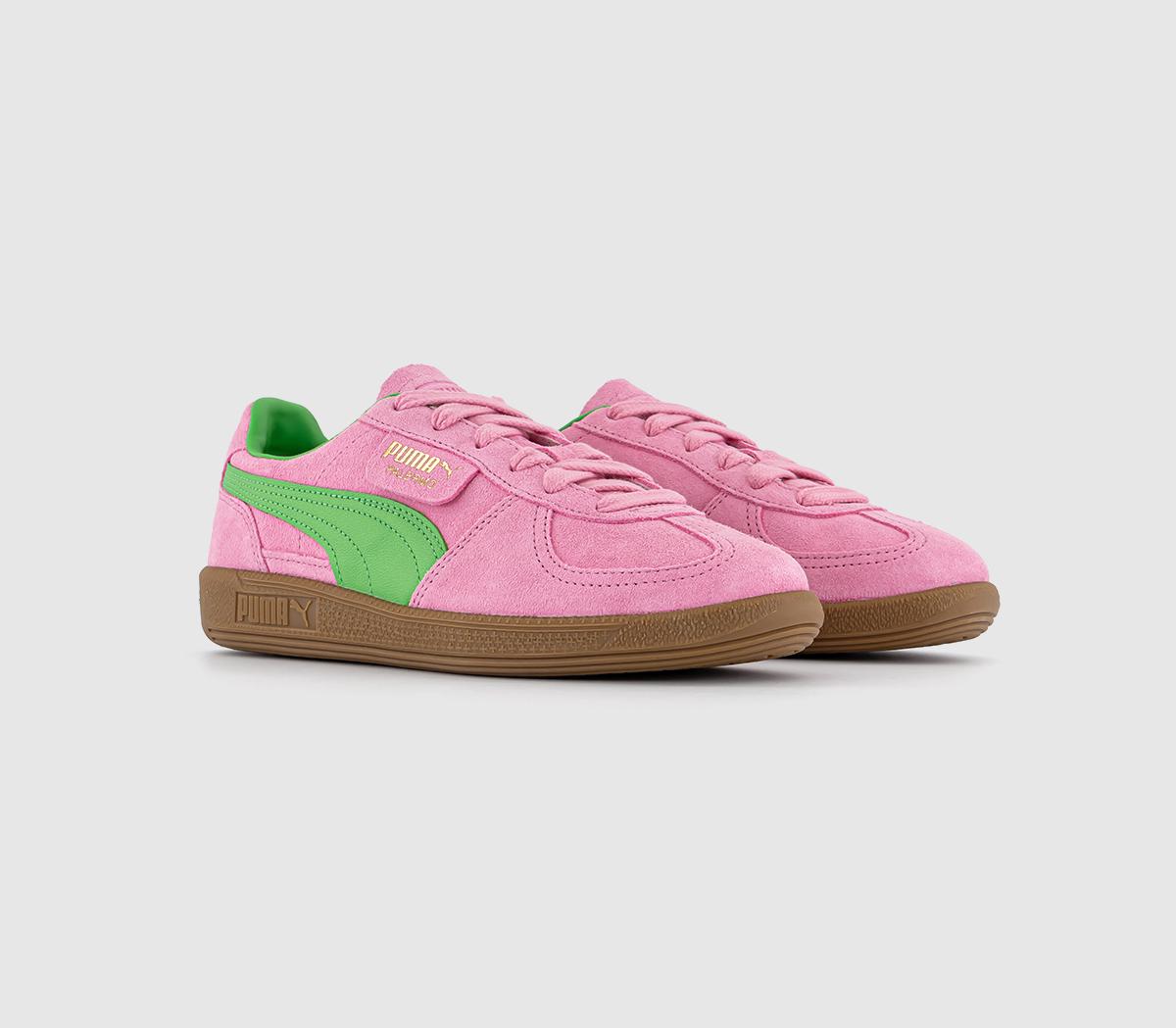 PUMA Palermo Trainers Pink Delight Puma Green - Women's Trainers