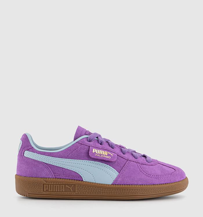 PUMA Palermo Trainers Ultraviolet Turquoise Surf Gold