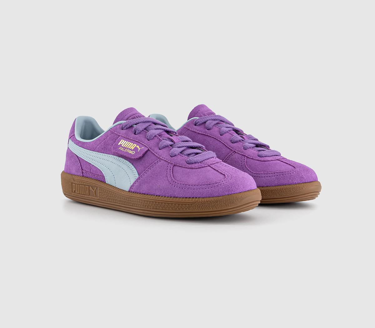Puma Womens Palermo Trainers Ultraviolet Turquoise Surf Gold Purple, 5