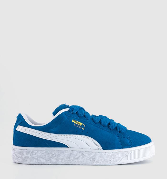 Puma men's suede shop classic trainers blue/white