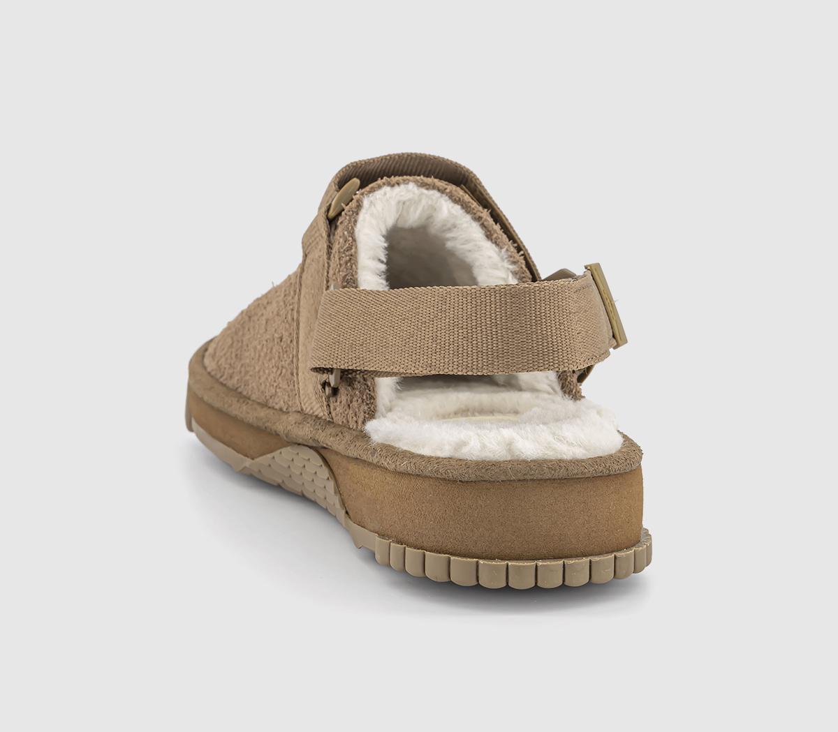 SHAKASnug Clog Boa Hairy SuedeTan