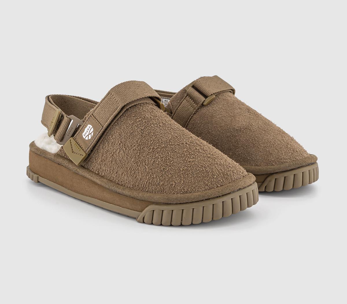 SHAKASnug Clog Boa Hairy SuedeTan