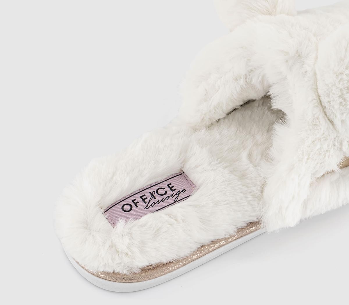 OFFICE Lounge Rita Open Toe Bunny Slides OFFICE Lounge Rita Open Toe Bunny Slides White