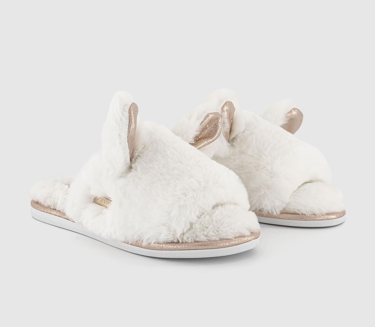 OFFICE Lounge Rita Open Toe Bunny Slides OFFICE Lounge Rita Open Toe Bunny Slides White