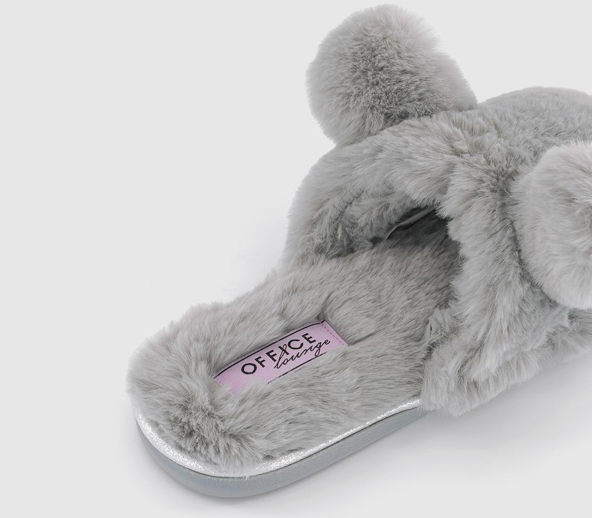 OFFICE LoungeRita Open Toe Bunny SlidesGrey
