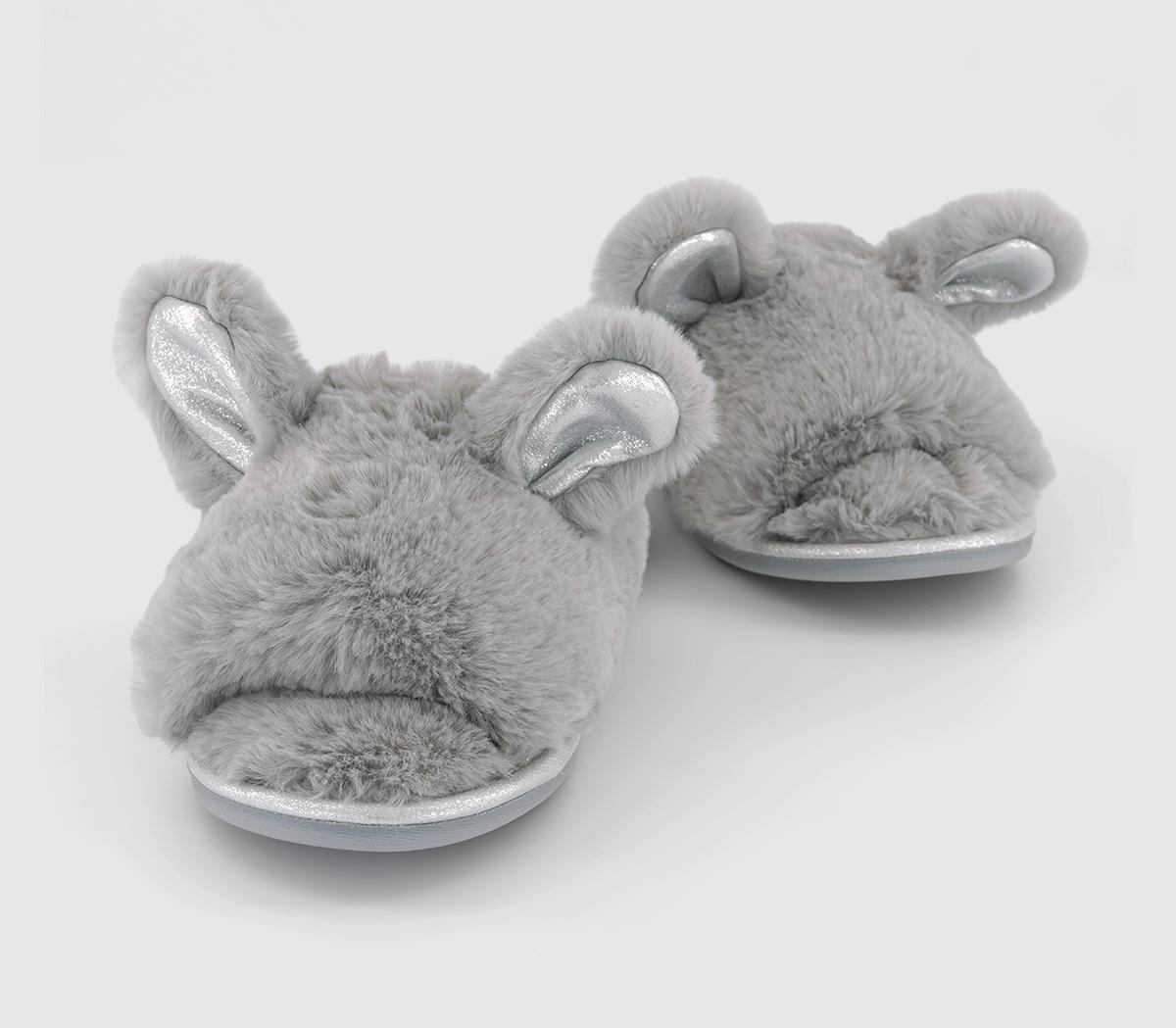 OFFICE LoungeRita Open Toe Bunny SlidesGrey
