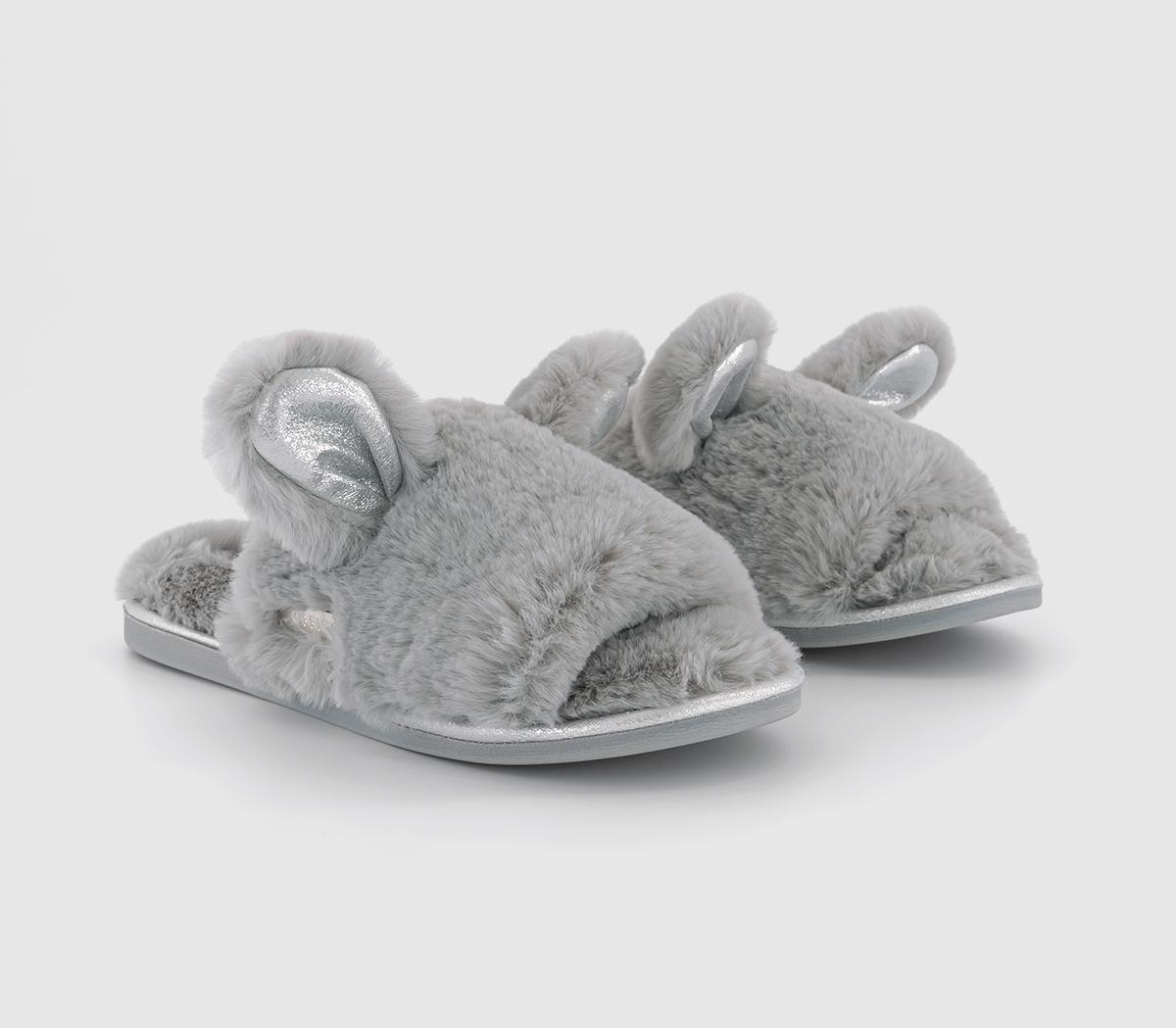 OFFICE LoungeRita Open Toe Bunny SlidesGrey