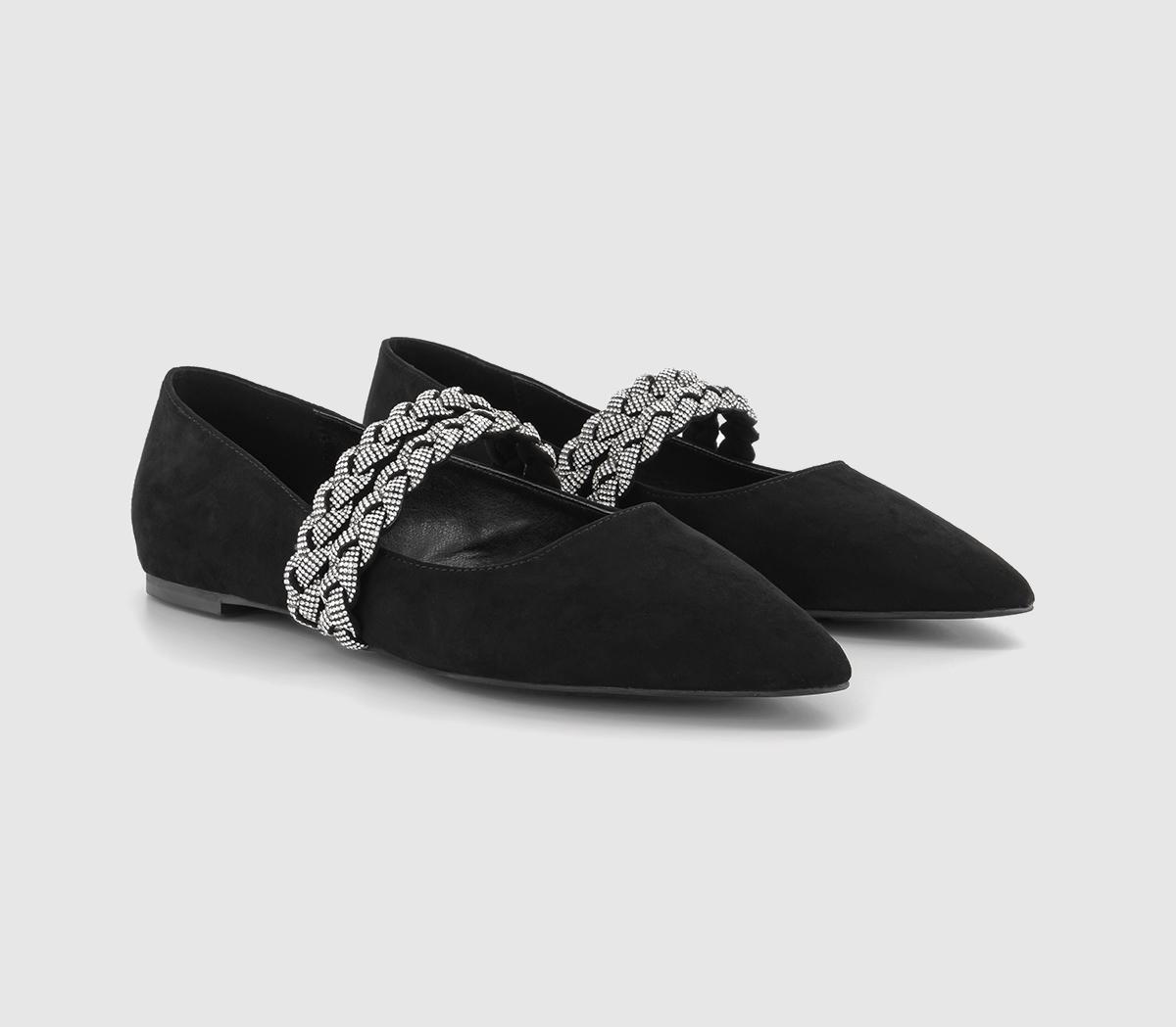 OFFICEFreshly Pointed Embellished Ballerina Shoes OFFICEFreshly Pointed Embellished Ballerina ShoesBlack Embellished