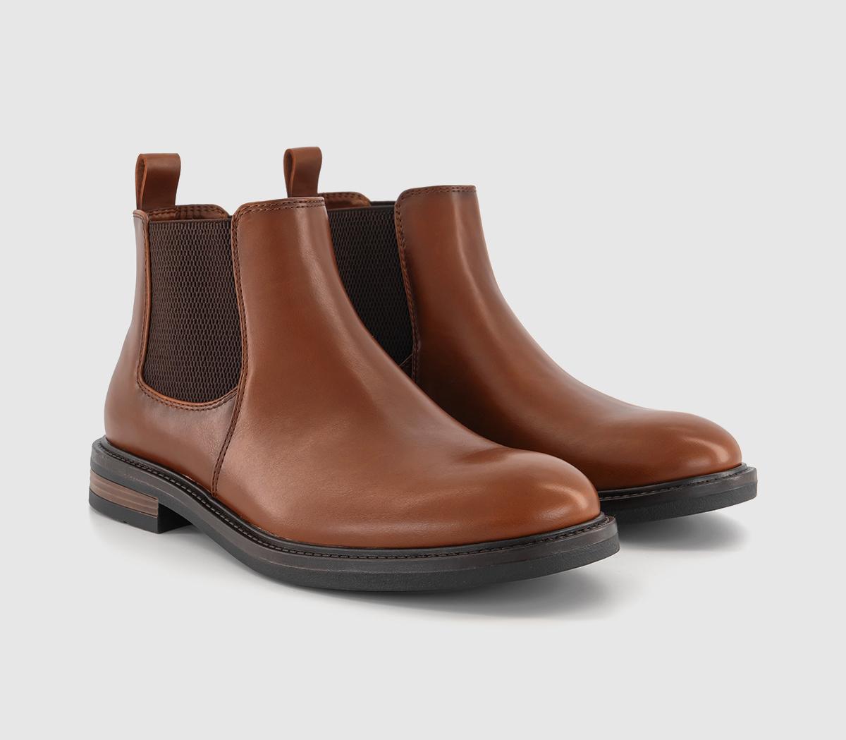 OFFICE Mens Brandon Chelsea Boots Brown, 7