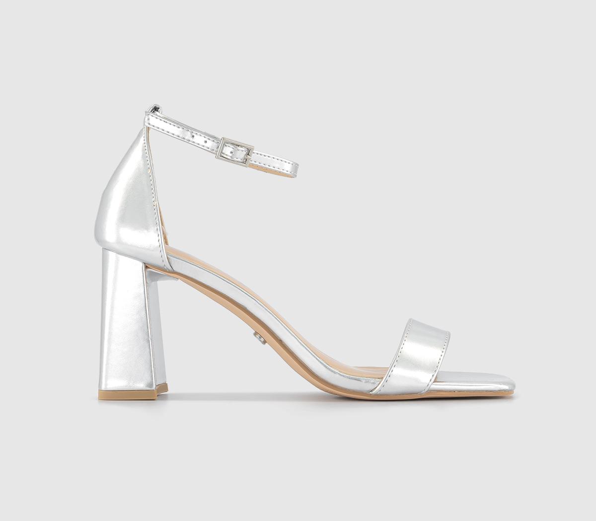 Office silver heeled outlet sandals