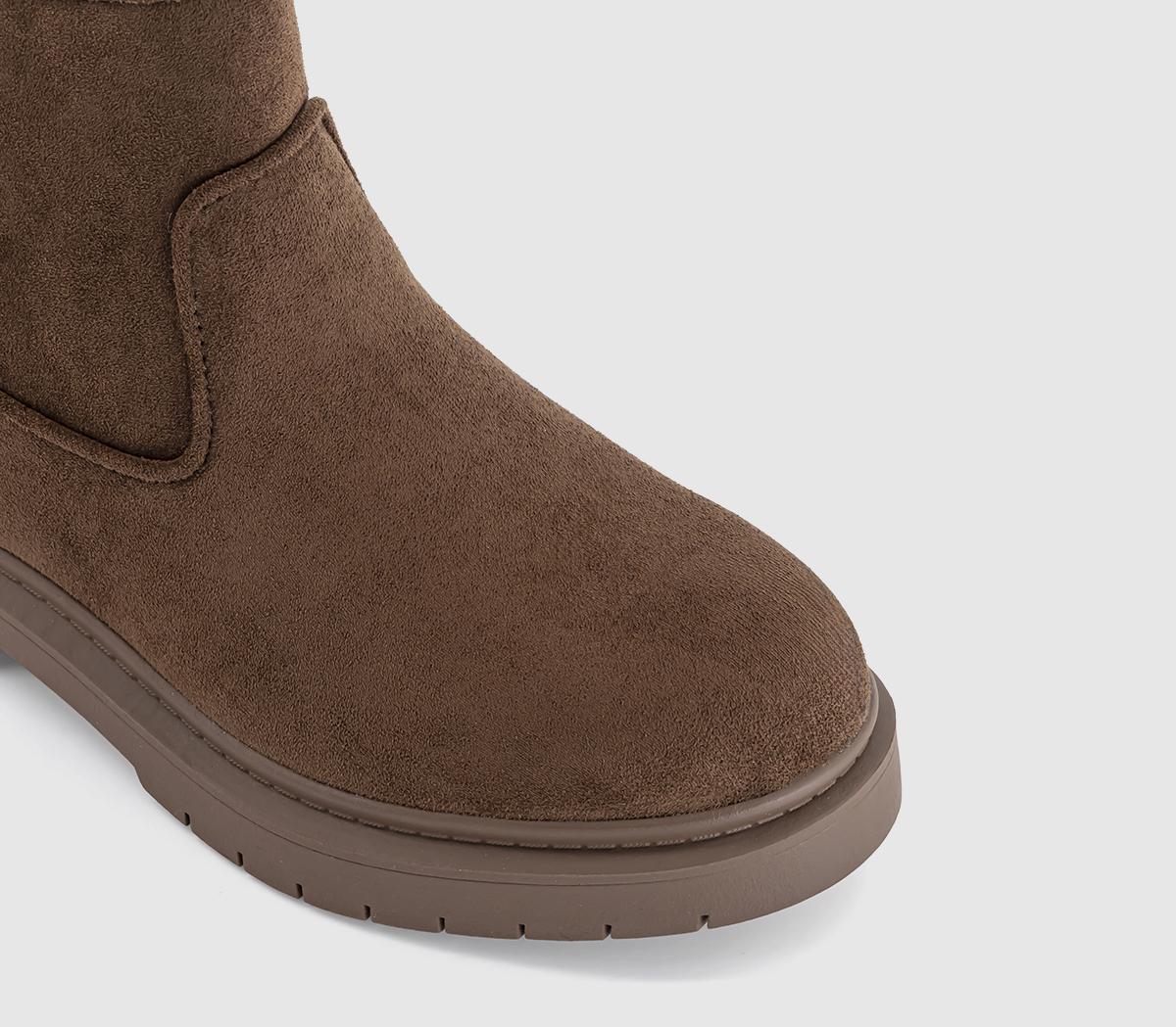 OFFICEAlpine Warm Lined Ankle BootsChoc Brown