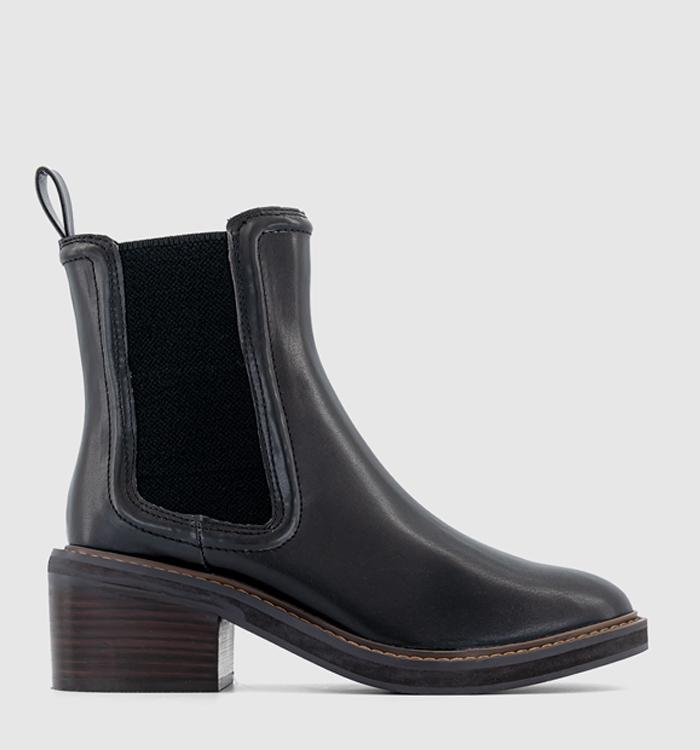 OFFICE Aldgate Block Heel Chelsea Boots Black