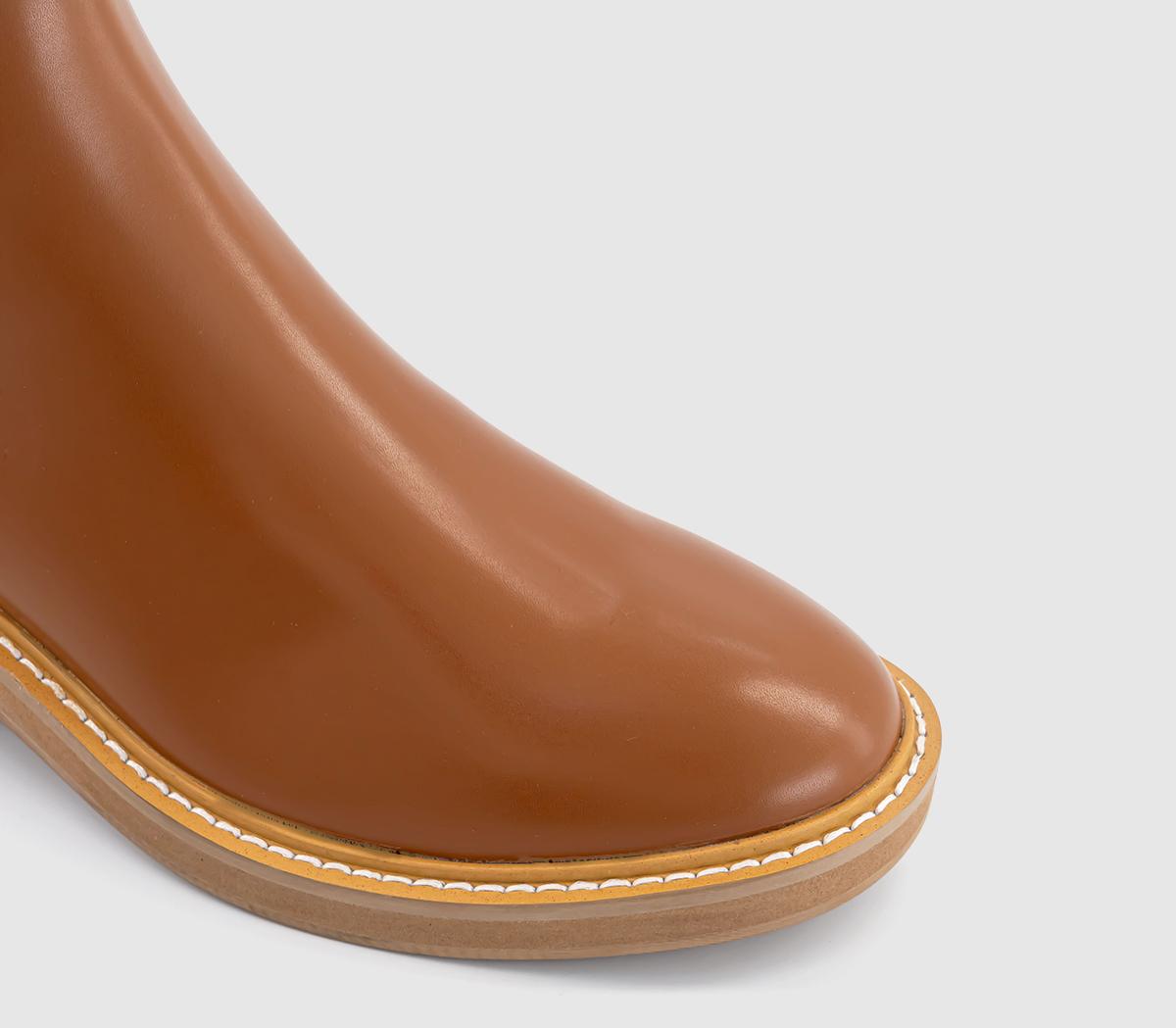 OFFICEAldgate Block Heel Chelsea Boots OFFICEAldgate Block Heel Chelsea BootsTan
