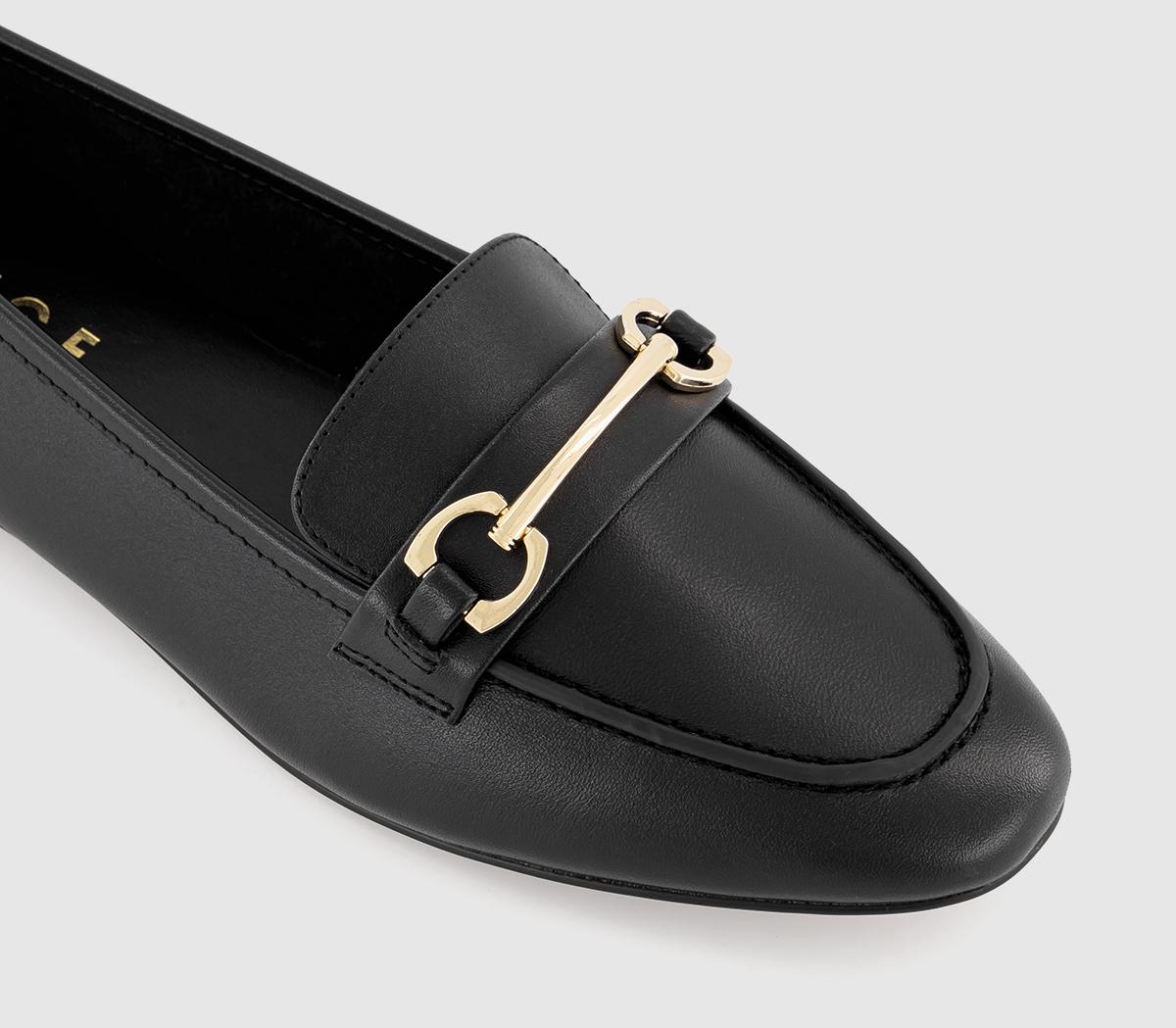 OFFICEFinnegan Short Vamp LoafersBlack Leather