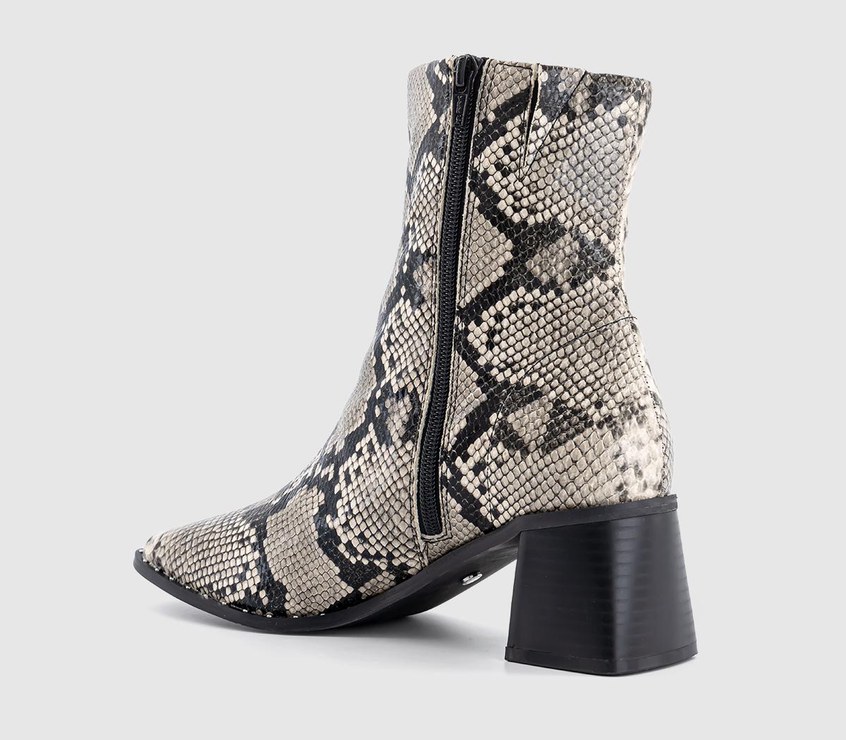 OFFICE Avah Studded Rand Boots Snake Mono - Women's Ankle Boots