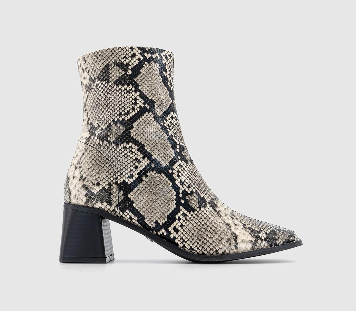 Office snakeskin shop ankle boots