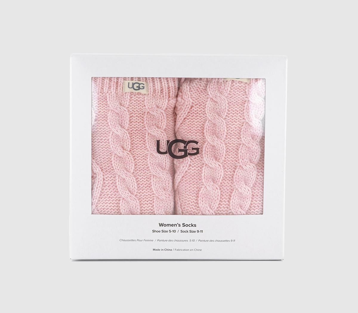 UGG Giftable Boxed Pom Pom Socks Seashell Pinkslpn, One Size