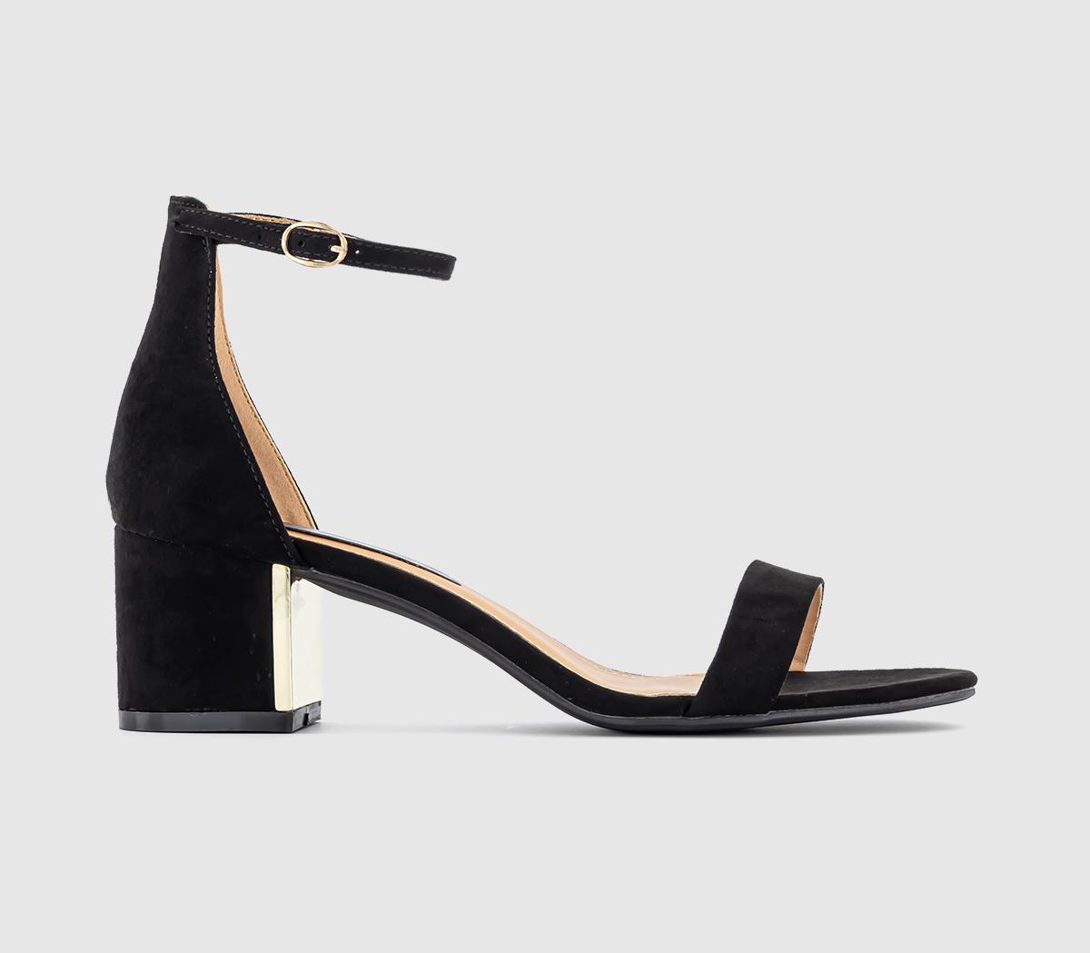 Mack Heel Clip Two Part Sandals Black