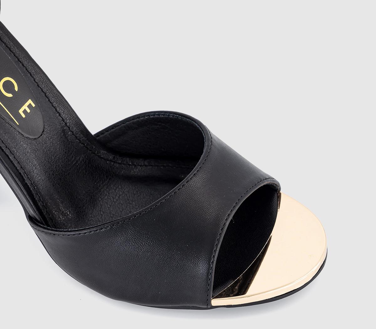 OFFICEHark Buckle Ankle Strap SandalsBlack