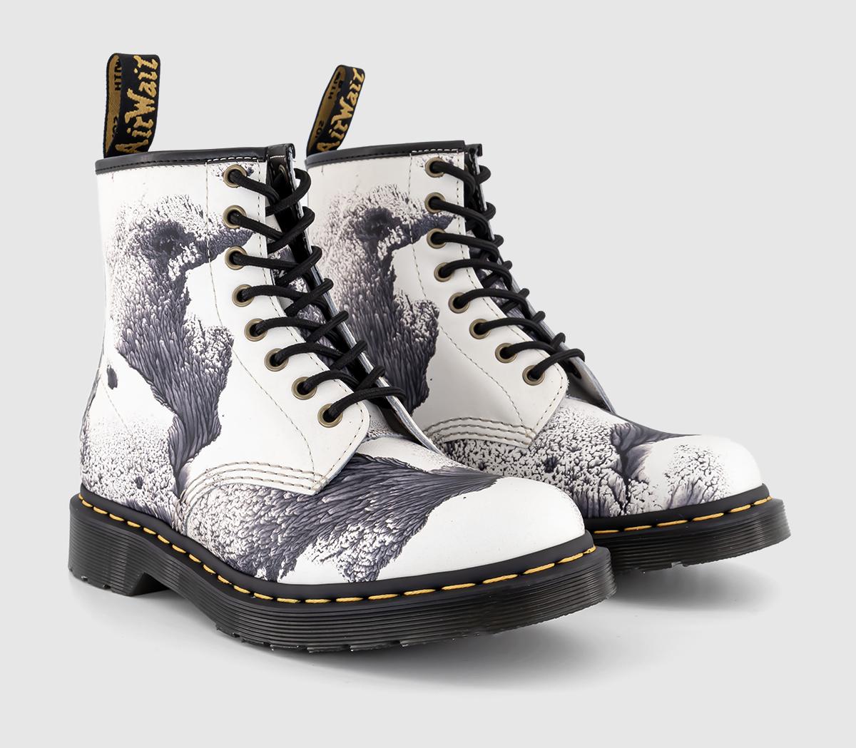 Dr. Martens 1460 Tate Boots Decal Muti White/Grey, 3