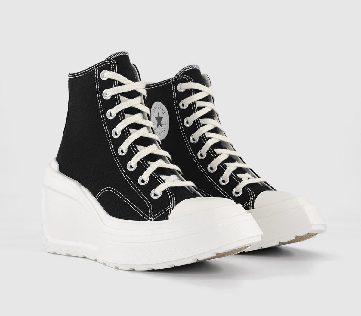 Converse Chuck 70 De Luxe Wedges Black Black Egret - Converse De Luxe ...