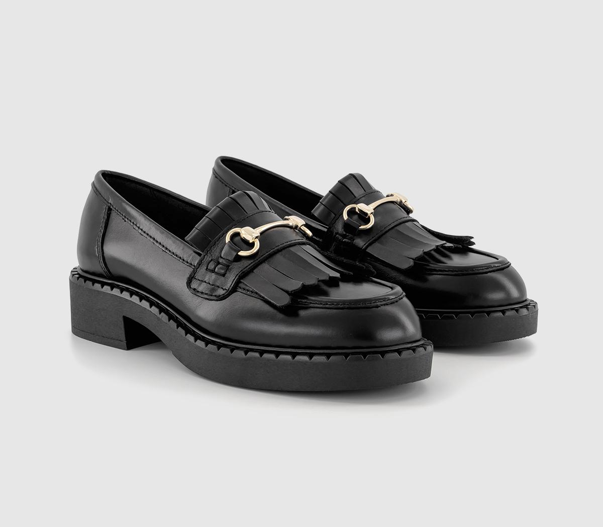 OFFICEFloris Chunky Snaffle LoafersBlack Leather