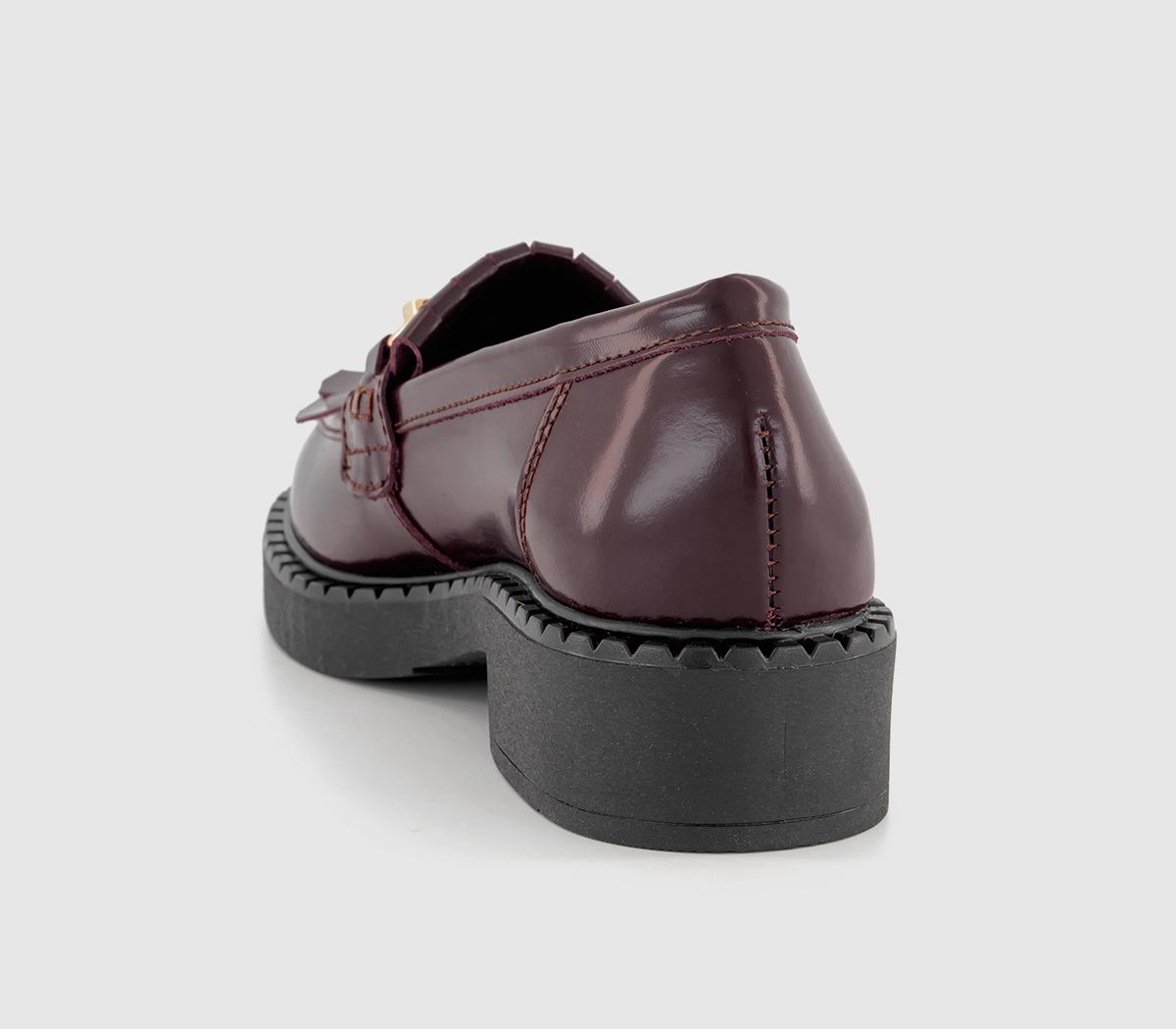 OFFICEFloris Chunky Snaffle LoafersBurgundy  Leather