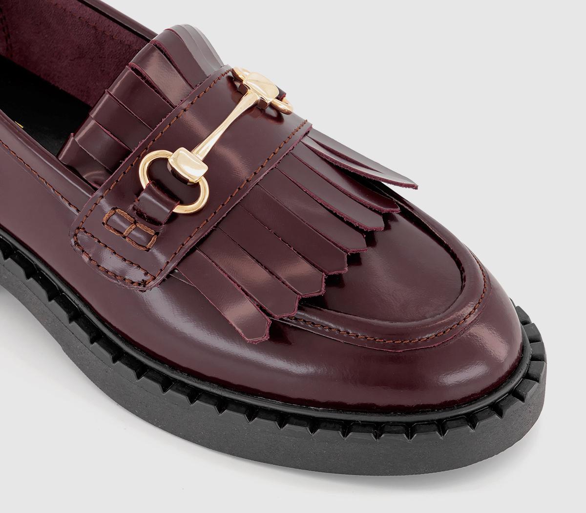 OFFICEFloris Chunky Snaffle LoafersBurgundy  Leather