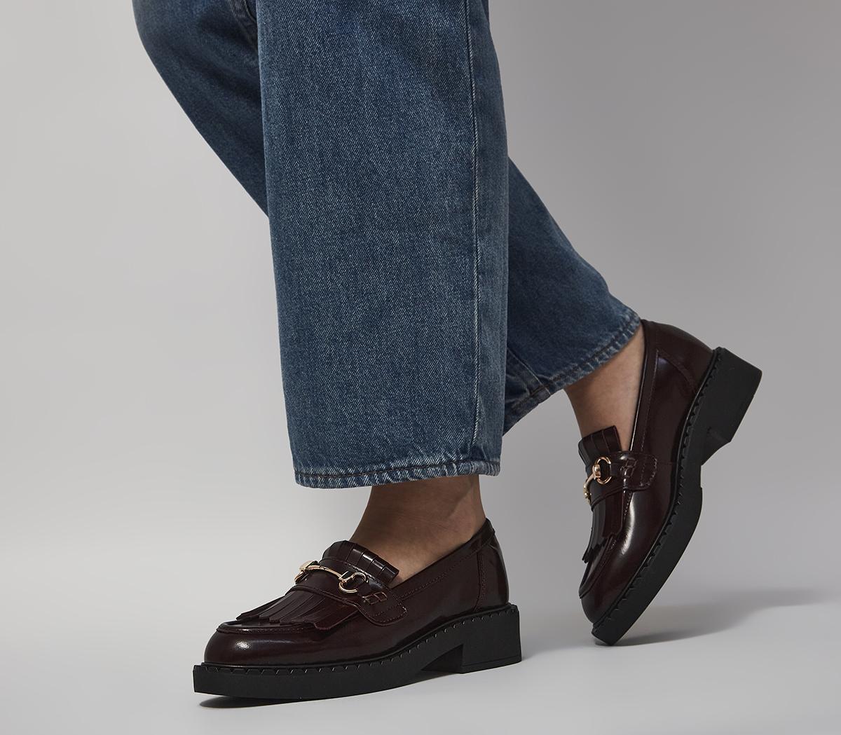 OFFICEFloris Chunky Snaffle LoafersBurgundy  Leather