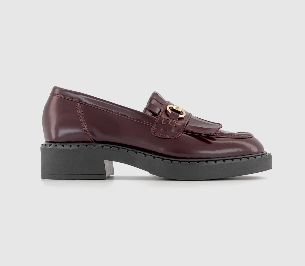 OFFICEFloris Chunky Snaffle LoafersBurgundy  Leather