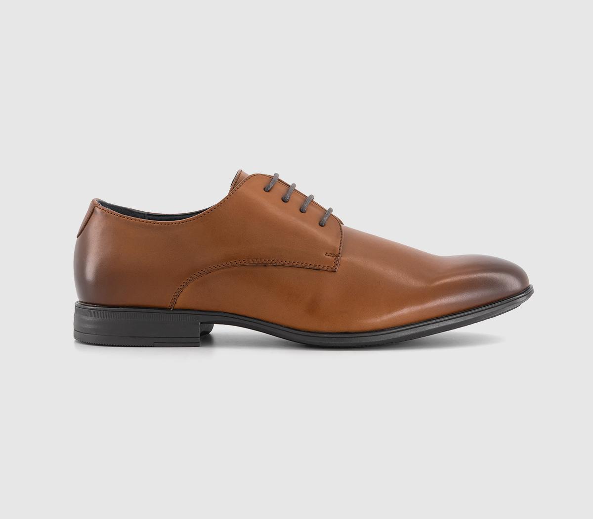 OFFICE Mens Mansel 4 Eye Derby Shoes Tan, 7