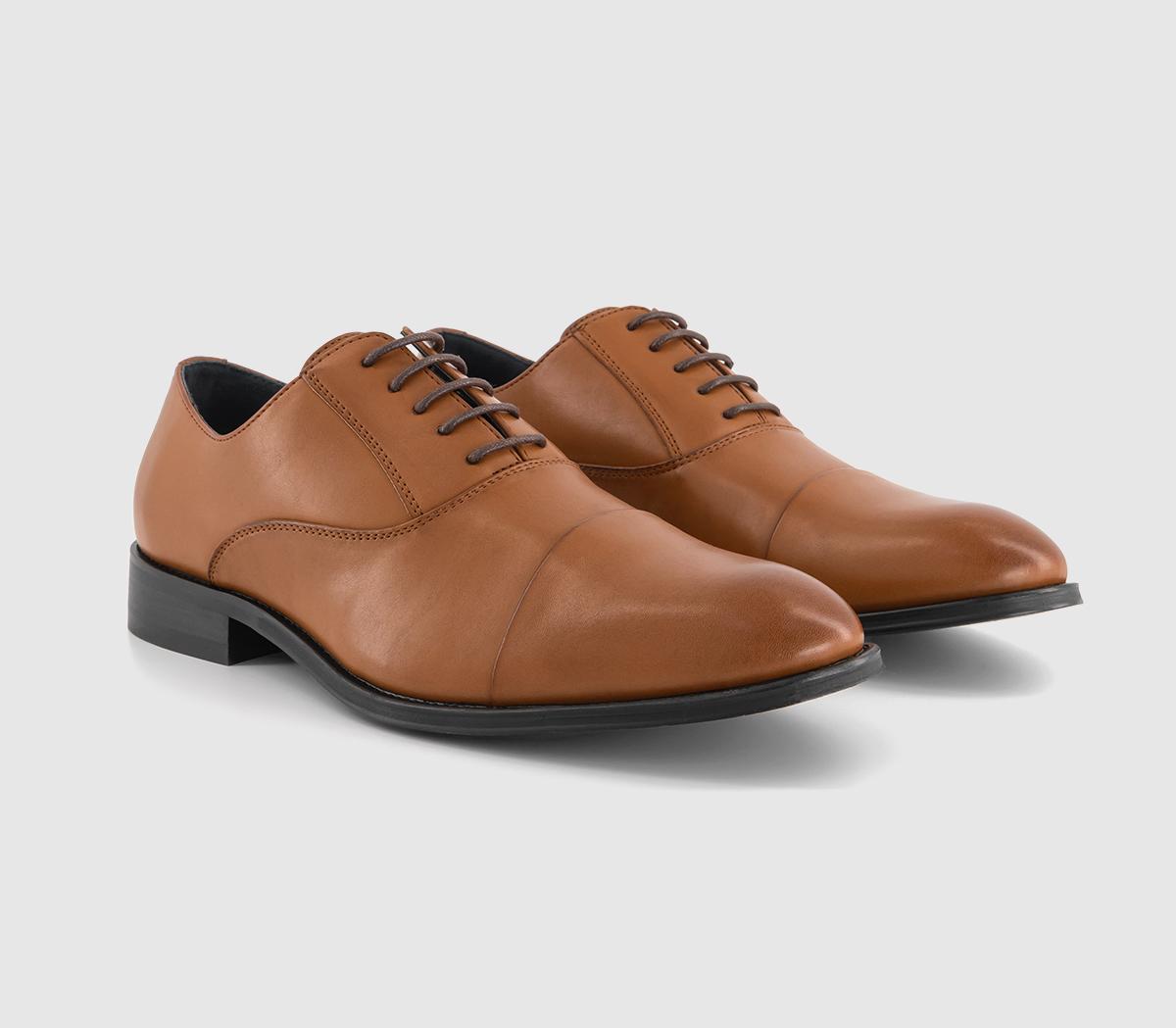 OFFICE Mens Middleton Toecap Oxford Shoes Tan, 8
