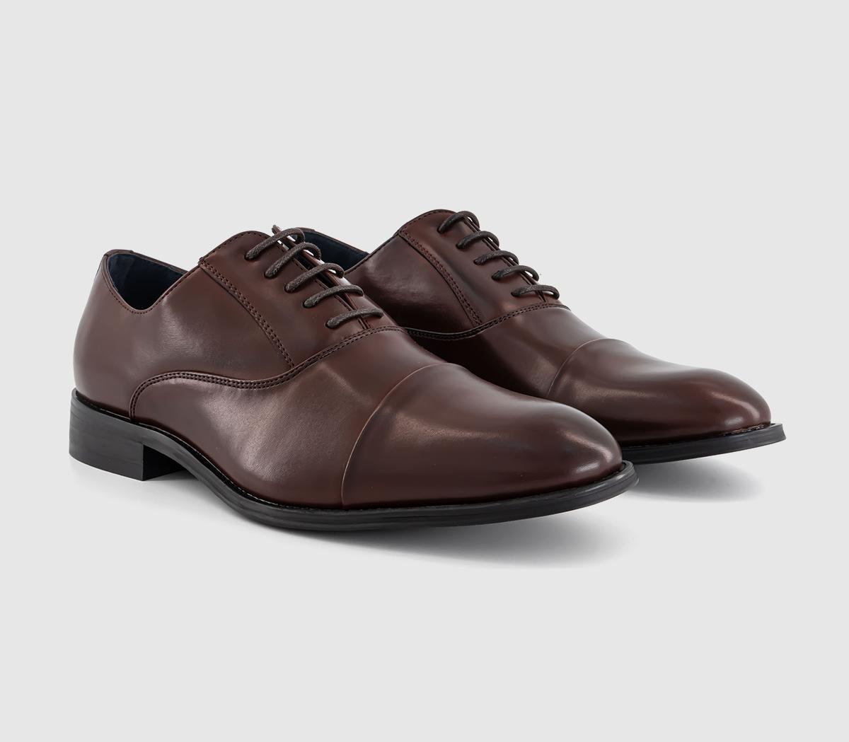 OFFICE Middleton Toecap Oxford Shoes Brown - Men’s Smart Shoes