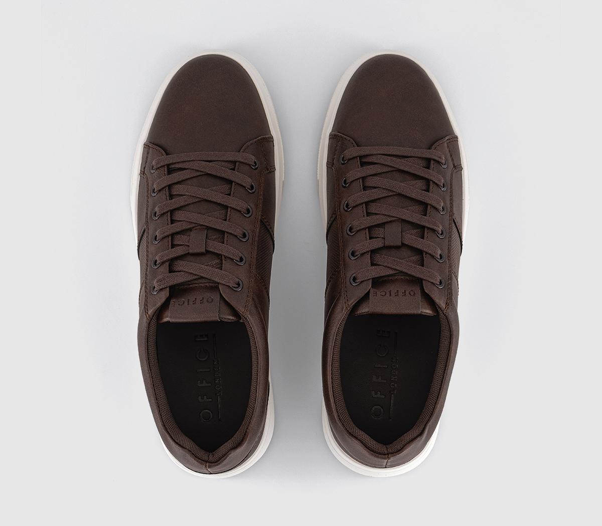 OFFICEConor Tonal Stripe TrainersBrown