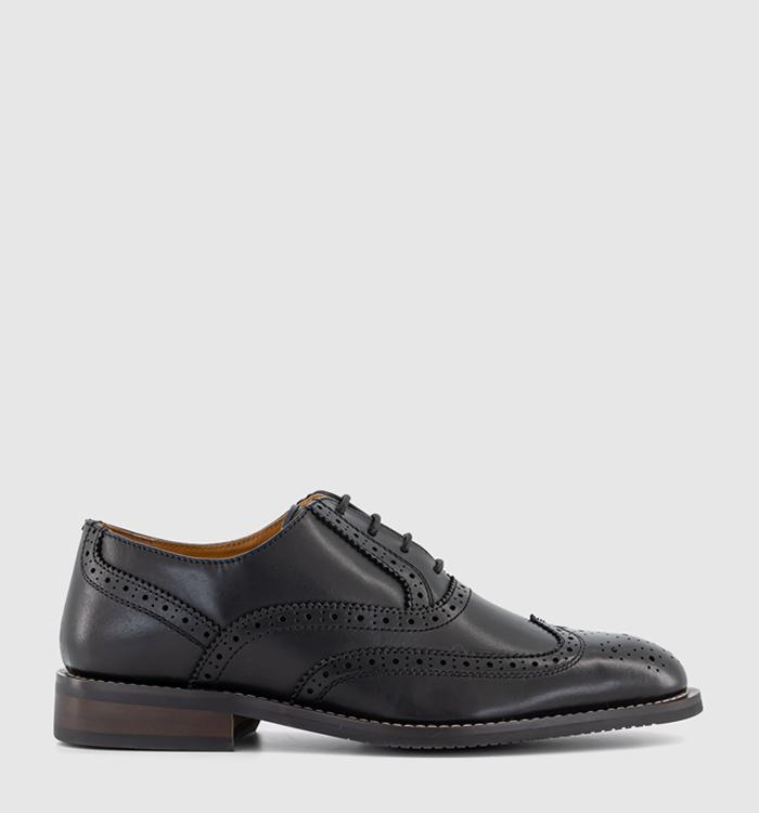 OFFICE Mariner Wingcap Brogue Shoes Black Leather
